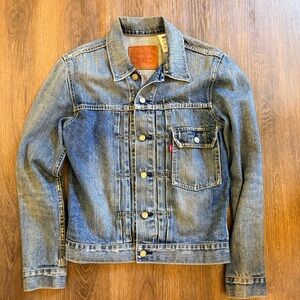 Levi's 2007 Y2K Vintage Slim Trucker Jacket w/ Cinch Back Medium Wash Men's S